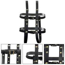 4入組中世紀騎士pu皮革護臂,維京皮革護臂,文藝復興,戲劇角色扮演復古配件 - 黑色 - 查看 5