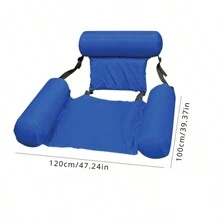 An Inflatable Lounge Chair, Water Sofa, Very Comfortable, Safe And Suitable For Swimming Pool, Beach, Travel, 4 Colors Available Pool Float - Blue - View 7