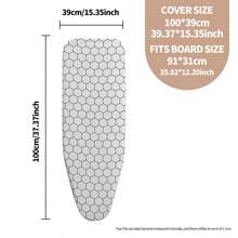 1pc Honeycomb Grid Ironing Board Cover Replacement Pad With Washable Cloth - Honeycomb Grid - View 1
