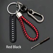 1pc Unisex Anti-Lost Creative Multifunctional Car Keychain With Hanging Rope Keyring Key Chain - Multicolor - View 6