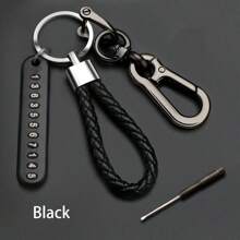 1pc Unisex Anti-Lost Creative Multifunctional Car Keychain With Hanging Rope Keyring Key Chain - Multicolor - View 5