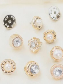 12 Piezas Broche De Seguridad De Hebilla De Estrechamiento De Cinturones De Falda Y Corbata Decorativa De Perla Falsa Para Mujeres Para Decoración Diaria De La Ropa
