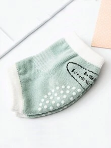 5雙透氣網格防滑嬰兒肘墊及襪子套裝,適用於爬行和學步 - 彩色 - 查看 6