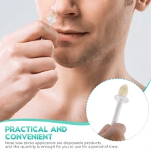 50 件成人一次性 Abs 鼻蠟棒用於除毛和鼻腔清潔工具,白色蠟鏟用於鼻子、耳朵、臉部、眉毛 - 白色 - 查看 1