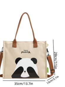 1 Pieza Bolsa De Mano Con Cremallera Sencilla Y Elegante De Color Sólido Con Compartimento Único De Tela De Nylon Y Gran Capacidad, Adecuada Para Uso Diario De Mujeres Como El Trabajo O Las Compras - Caqui - Ver 5