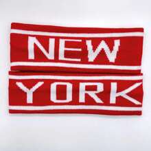 男女運動者用運動頭帶,適用於跑步、運動、健身、瑜伽、健身房、騎行、旅行、远足、洗臉、髮飾 - 紅色 - 查看 3