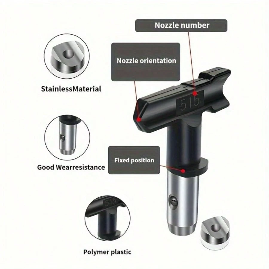 10 Pcs Reversible Spray Tips, Airless Spray Nozzles, For Airless Paint