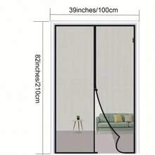 1 套磁性屏蔽門,自密封重型免提網狀分區,防蟲,寵物和兒童友好,36 英寸 X 82 英寸/39 英寸 X 82 英寸 - 黑色 - 查看 8