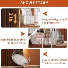 Makeup Organizer Box, Cosmetic Display Stand For Vanity, Lipstick And Skin Care Storage, Rotating Tabletop Perfume Rack, 360° Rotation,For Holiday Beach, Bathroom Collection, Bedroom Collection, Large Capacity