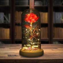 Glass Dome Preserved Rose Flower Table Lamp - Roses - View 5