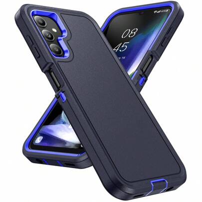TPU+PC+PC Three-In-One Anti-Fall Protective Case Compatible With Samsung Galaxy S24 S22 S23 Ultra Plus A53 A13 A14 A54 A15 Cover, IPhone 15 14 13 12 11 Plus Mini Pro Max X XS XR 7 8 Cover