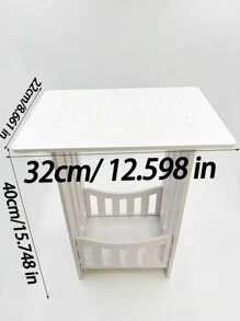 1張北歐風格白色pvc折疊桌,ins風家庭儲物架,家居裝飾桌 - 一個白色折疊桌子 - 查看 2