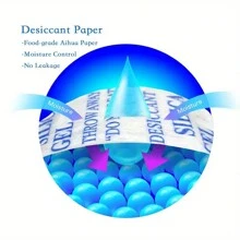 1PC/2PCS Silica Gel Packs, Transparent Desiccant, Desiccant Packets For Storage, Moisture Packs For Spices Jewelry Shoes Boxes Electronics Storage ,Dehumidifier For Home - Ordinary Silicone - View 4