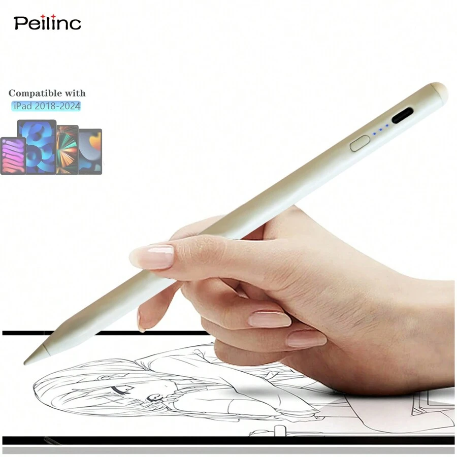Stylus Pen Compatible With Ipad With Palm Rejection, Tilt Sensitivity, Peilinc IPad Pencil For Touch Screens Compatible With IPad Air 3rd/4th/5th, IPad Pro 11/12.9 Inch, IPad 6th/7th/8th/9th/10th, IPad Mini 5th/6th - White - View 1