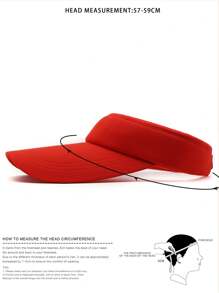 1頂紅色成人女性棒球帽,可調節帶,適用於春秋出行,海灘度假,y2k風格男女青年太陽帽 - 紅色 - 查看 7