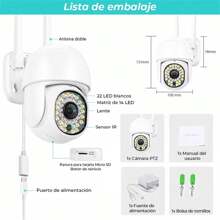 Cámara De Seguridad Wifi Hd 2mp 1080p 360° Visión Nocturna - Blanco - Ver 2