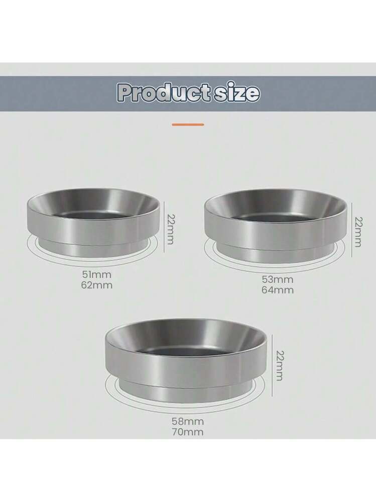 Imbuto Dosatore Magnetico 51mm Per Caffè Espresso: Anello In Alluminio Nero Per Portafiltro 51mm | WDT Tool Per Distribuzione Polvere E Prevenzione Fuoriuscite