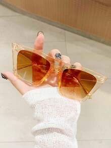 Unisex Cat Eye Beach Fashion Glasses, Fashionable Full Frame Suitable For Daily Decoration And Matching - Multicolor - View 9