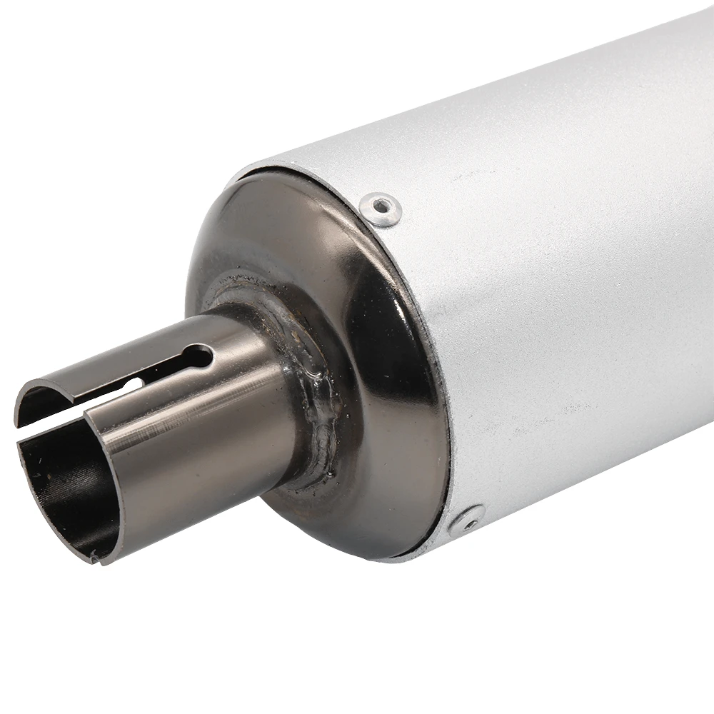 1 Set 28mm Silver Motorcycle Exhaust Muffler For Moto 110 125cc 150cc