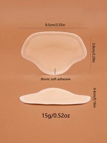 1對鞋跟墊防滑鞋跟握,防止起泡和鬆垮鞋,男女適用 - 杏色 - 查看 2