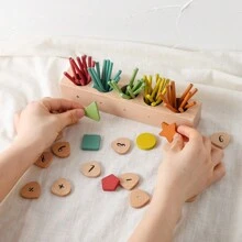 1pc兒童數棒計數器,幼兒教育教育啟蒙玩具,適合一二年級小學生數學,培養兒童邏輯思維和手眼協調能力,適合作為學生的學習輔助工具 - 彩色 - 查看 3