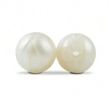 20入組12/15mm硅膠珠子,用於鑰匙扣製作、硅膠主珠子、松軟的橡膠硅膠質地頸鏈珠裝套件、筆專用圓形硅膠珠