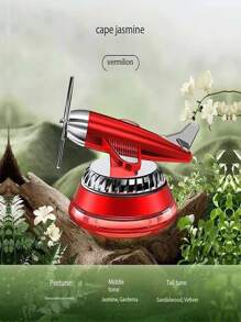 汽車配件中控台裝飾物螺旋螺旋槳飛機設計太陽能香氛空氣清新劑 - 灰色 - 查看 4