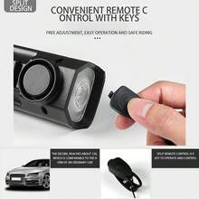 1 件 Abs 防水自行車燈,帶喇叭功能,usb 充電,增強您的道路安全和性能 - 黑色 - 查看 2