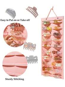 1pc Multi-Purpose Sunglasses/Glasses Holder With Hooks, Wall Hanging Felt Organizer For Hairbands, Hair Ties, Headbands, Necklaces And Earrings, Suitable For Horizontal Placement In Living Room And Other Scenes