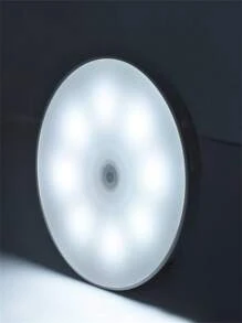 1 件/3 件无线运动传感器夜灯、装饰灯、8 个 LED 壁灯，适用于楼梯壁橱房间 - 白色 - 查看 3