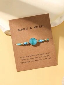 1 件樹脂和 Ccb 裝飾可調式手鍊,時尚個性化女士日常佩戴配件 - 編織手鍊 - 查看 9