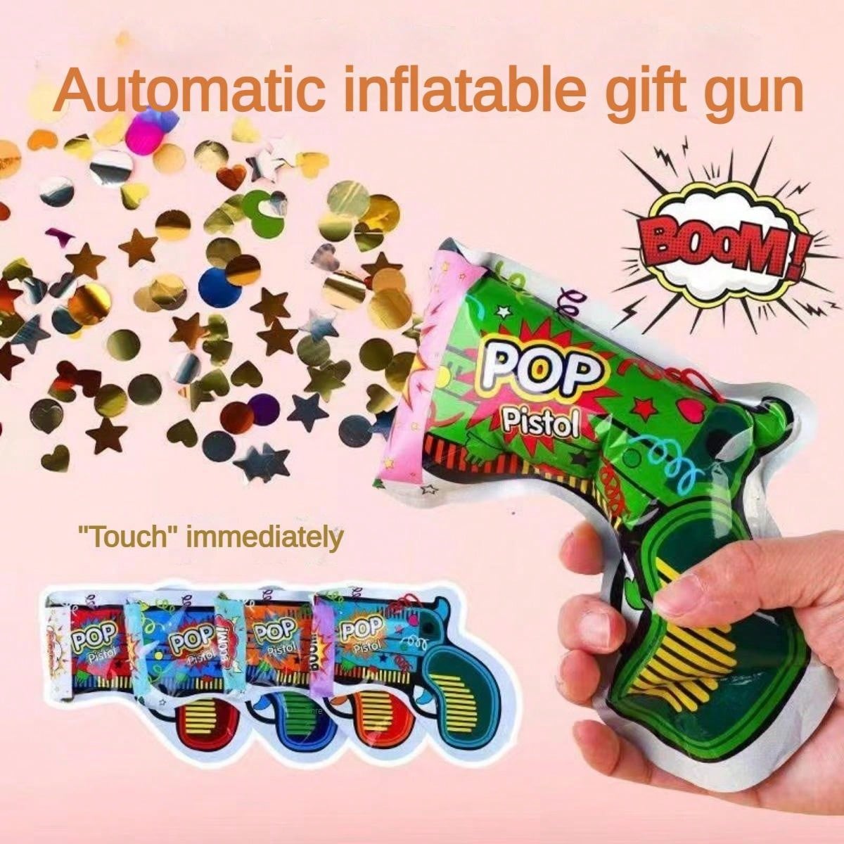 10pcs Inflatable Confetti Guns For Birthday Graduation Ceremony Party