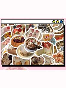60pcs/Set Popular Cake Dessert Stickers, Ins Style Creative Decoration For Notebook, Stationery, Planner - Multicolor - View 3