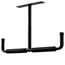Stainless Steel T-Shaped Hook For Ceiling, Fishing Rod, Bike Mount, Wall Storage Rack - Multipurpose Organizer - Black - View 6