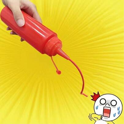 1入組紅色創意惡作劇番茄醬瓶,有趣沙拉醬惡作劇玩具