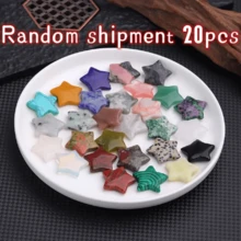 5/10/15/20/30pcs Worry Stone Star Crystal Stone Bulk, 0.8 Inch Mini Crystal Stone Assorted Star Crystal, Bag Magic Ring Meditation Carved Stone, Star Gem Balance, DIY Jewelry Decoration (Random) - 30pcs Stars - View 7
