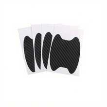 4入組汽車通用碳纖維門把手保護套 - 抗刮花膠帶 - 黑色 - 查看 5