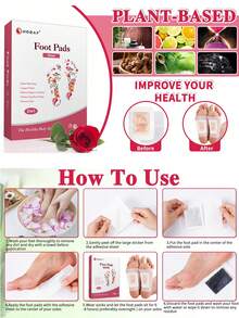 深度清潔玫瑰足貼,含竹醋、薑玫瑰粉按摩油,成分安全易用,可在家中使用於日間或晚間,日本足貼健足,薑玫瑰按摩油足貼(10片裝) - 白色 - 查看 3