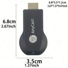 手機螢幕鏡像適配器,無線手機/電腦/平板電腦視頻轉換器 - 黑色 - 查看 5