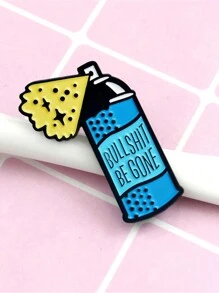 1個藍色瓶子噴霧形狀徽章胸針,時尚珠寶禮物給朋友 - 彩色 - 查看 4