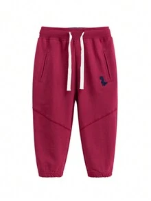 Pantalones Deportivos Informales Con Cordón En La Cintura Con Patrón De Dibujos Animados Para Chicas Jóvenes Para Primavera Y Otoño - Rojo - Ver 1