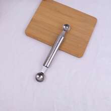 1pc Stainless Steel Fruit Plate Carving Tool Set With Dual-Head Fruit Digging Baller Scoop, Corrugated Carving Knife, Flower Carving Knife, Melon Baller Scoop, Fruit Fork - Silver - View 5