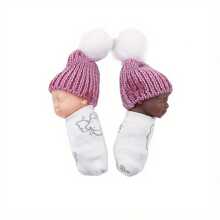 1pc Mini Lifelike Baby Doll, Newborn Finger-Size Toy Silicone Doll, PVC Ornaments, Finger Doll With Real Clothes Real Hat (Random Color) - Multicolor - View 4