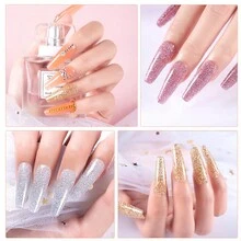 Kit Para Uñas De Gel De Poliéster En 10 Colores Ideales Para Principiantes Y Extensiones De Uñas Profesionales, Arte De Uñas Diy En El Hogar - Naranja Coral - Ver 7