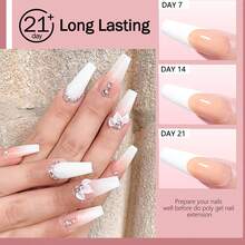 Kit Para Uñas De Gel De Poliéster En 10 Colores Ideales Para Principiantes Y Extensiones De Uñas Profesionales, Arte De Uñas Diy En El Hogar - Naranja Coral - Ver 3