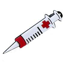 1pc Handmade Syringe Shaped Hair Clip In Hospital Style, Anime Nurse Inspired, Gothic Hair Accessory - Black - View 9