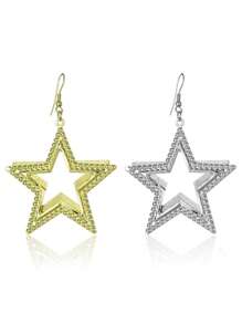 Dangle Earrings With Moving Heart Design, Elegant Long Fashion Earrings For Women, Exaggerated Metal Pendant, Charming Jewelry Gift - Hollow Water Drop - View 34