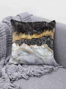 4入組黑金大理石靠墊套，抽象裝飾靠墊套，適用於沙發、汽車、臥室、客廳家居裝飾，4件套，不含靠墊芯 - 彩色 - 查看 6