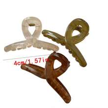 1pc Mini Korean Style Hair Clip For Side, Jelly Color, Half Up Bun - Green - View 2