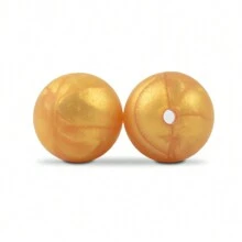 20入組12/15mm硅膠珠子,用於鑰匙扣製作、硅膠主珠子、松軟的橡膠硅膠質地頸鏈珠裝套件、筆專用圓形硅膠珠